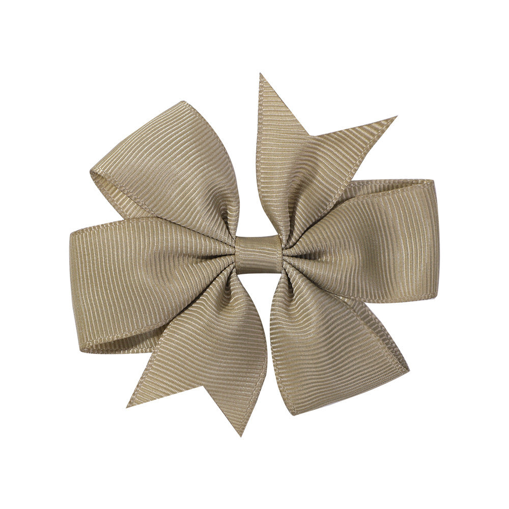 Wholesale 10pcs DIY Handmade Baby Dovetail V Ribbed Ribbon Bow Hairpin